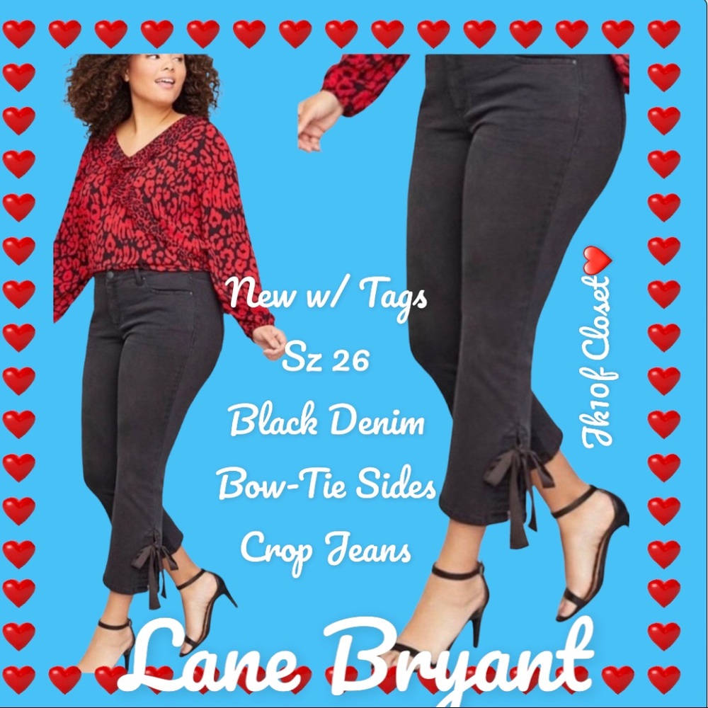Lane Bryant Black Denim Crop Jeans